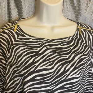 Zebra Stripe MICHAEL Michael Kors Top Small
